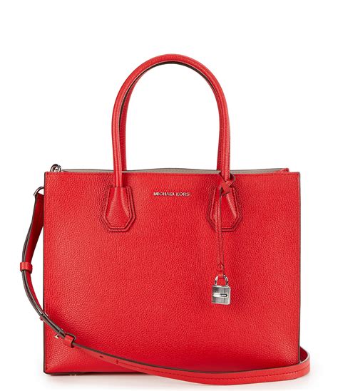 michael kors studio mercer large satchel red|Michael Kors mercer gallery bag.